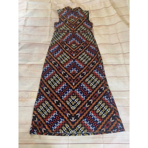 Chico's Women's Sleeveless Printed V Neck Maxi Dress - 2 (Medium/12) - Picture 11 of 12